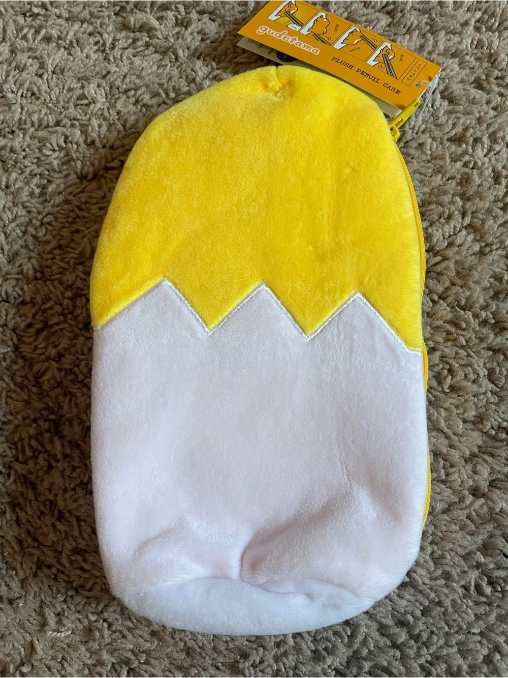 Gudetama Pencil Pouch - Yellow & White